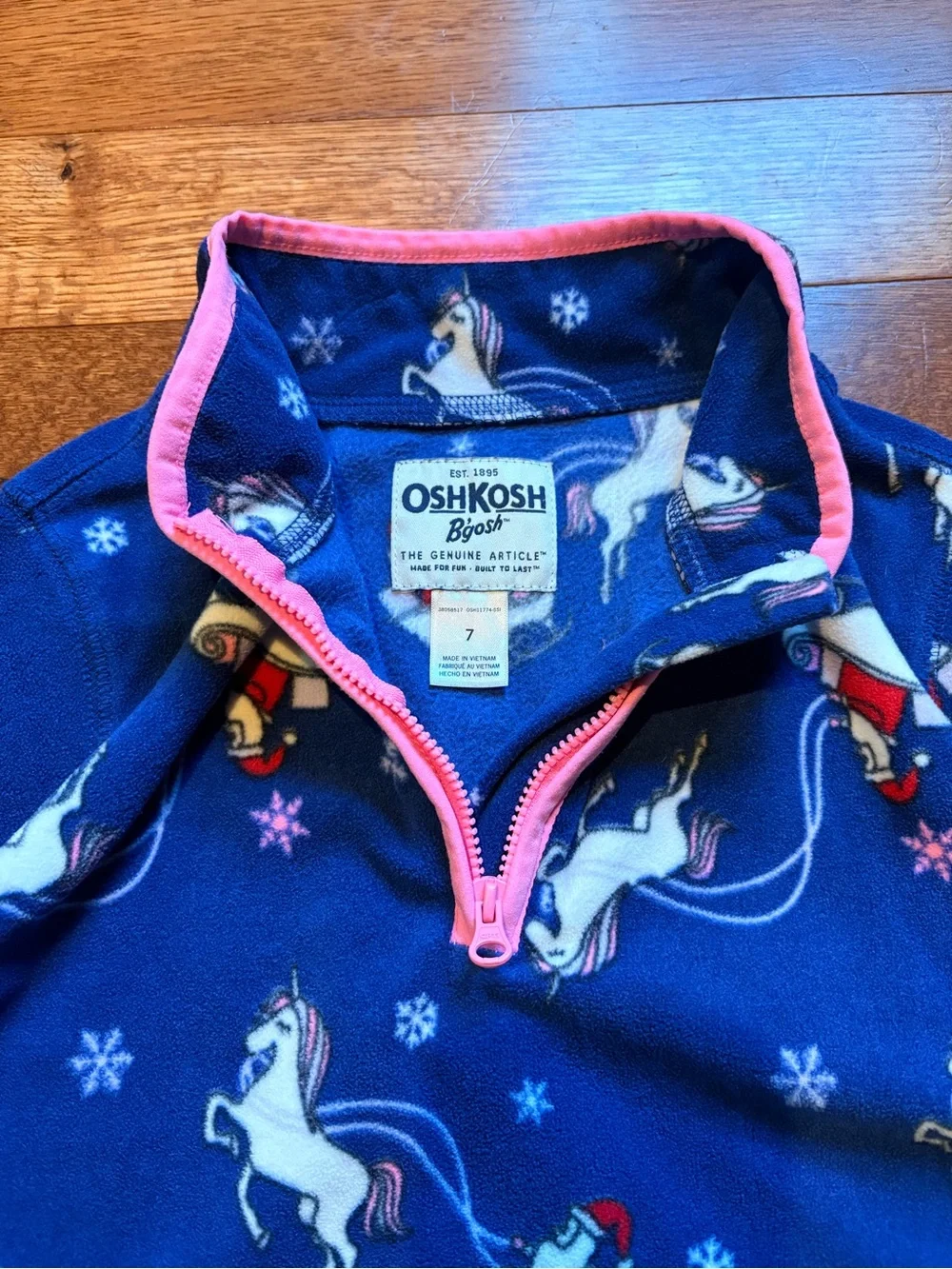 OshKosh B'gosh Unicorn Print Fleece 1/4 Zip Up